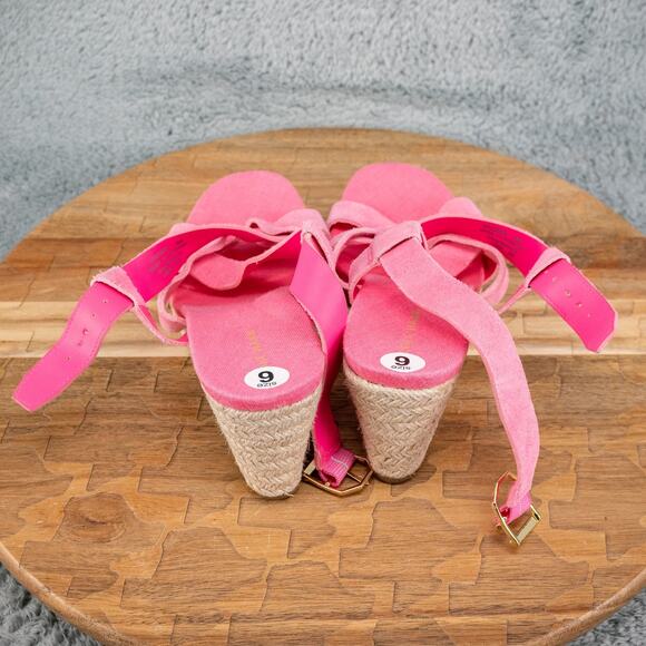 Cole Haan Women's Crystal Wedge Sandal 70MM Neon Fuschia W25389 Size 6 B - Picture 4 of 6